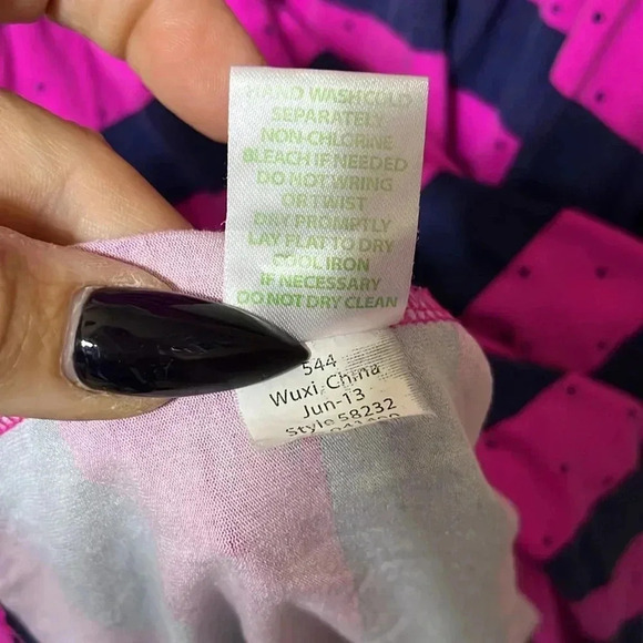 Lilly Pulitzer Beckett Dress Size Small Mambo Pink Blue Stripe Knee Length - Picture 10 of 10